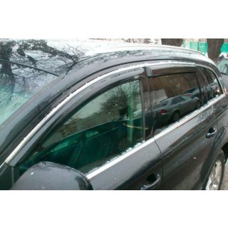Okenní deflektory s chromovou lištou (4 ks, HIC) Audi Q7 2005–2015 fotografie 1