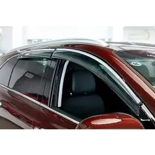 Okenní deflektory s chromovou lištou (4 ks, HIC) Audi Q7 2015–2026 fotografie 4