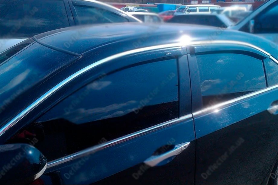 Honda Accord VIII 2008–2012 Ofukovače oken s chromovou lištou SD (4 ks, HIC) Fotografie 2