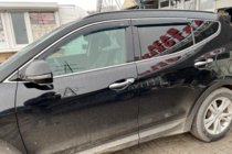 Hyundai Santa Fe 3 2012–2018 Okenní deflektory s chromovou lištou Long (4 ks, HIC) fotografie 2