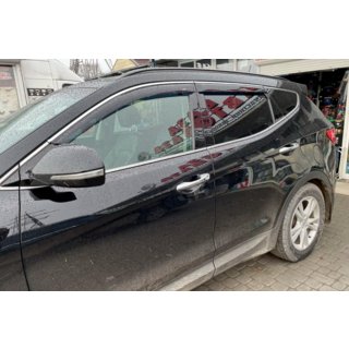 Okenní deflektory s chromovou lištou Long (4 ks, HIC) fotografie 1