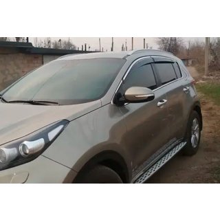 Okenní deflektory s chromovou lištou (4 ks, HIC) Kia Sportage 2015–2021 fotografie 3
