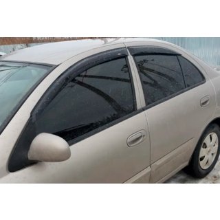 Deflektory oken SD (4 ks, HIC) Nissan Almera N16 2000–2006 fotografie 2