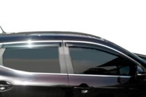 Nissan Qashqai 2014–2021 Okenní deflektory s chromovou lištou (4 ks, HIC) fotografie 11
