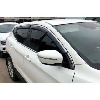 Okenní deflektory s chromovou lištou (4 ks, HIC) Nissan Qashqai 2014–2021 fotografie 1