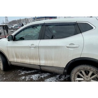 Okenní deflektory s chromovou lištou (4 ks, HIC) Nissan Qashqai 2014–2021 fotografie 3