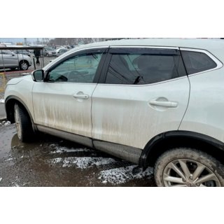 Okenní deflektory s chromovou lištou (4 ks, HIC) Nissan Qashqai 2014–2021 fotografie 2