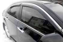 Toyota Camry 2011–2017 Okenní deflektory s chromovou lištou (2011-2017 EU / 2011-2014 USA, 4 ks, HIC) fotografie 9