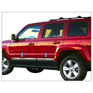 Lišty dveří (nerez) Jeep Cherokee/Liberty 2007–2013 fotografie 1