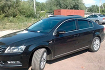 Volkswagen Passat B6 2006–2012 Ofuky oken s chromovou lištou SW (4 ks, HIC) fotografie 8