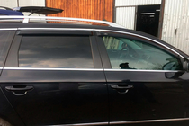 Volkswagen Passat B6 2006–2012 Ofuky oken s chromovou lištou SW (4 ks, HIC) fotografie 5