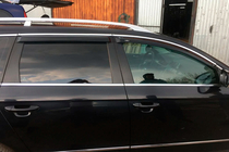 Volkswagen Passat B7 2012–2015 Okenní deflektory s chromovou lištou SW (4 ks, EU, HIC) fotografie 5