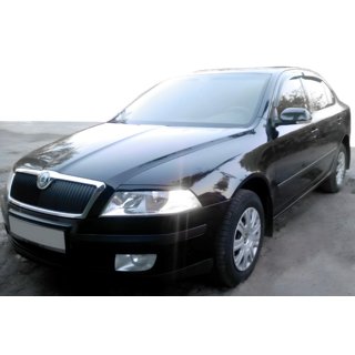 Deflektory oken LiftBack (4 ks, HIC) Skoda Octavia II A5 2010–2013 fotografie 1