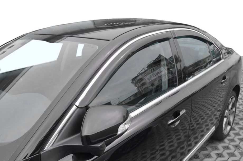 Volvo S80 2006–2016 Okenní deflektory s chromovou lištou (4 ks, HIC) Image