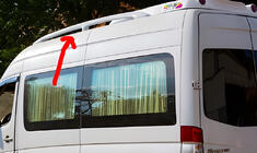 Mercedes Sprinter W906 2006–2018 Střešní ližiny (k lakování) fotografie 1