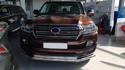 Toyota Land Cruiser 200 2007–2021 Přední nerezový ochranný rám ST014 (2015+) fotografie 4