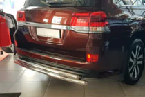 Toyota Land Cruiser 200 2007–2021 Zadní ochranný rám AK002-double (2 ks, nerez) fotografie 3