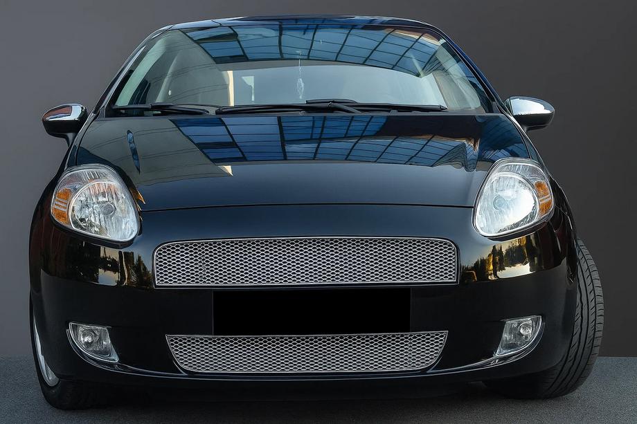 Fiat Punto Grande/EVO 2006–2018 Nerezové lišty na masku chladiče (2 díly) Fotografie 1
