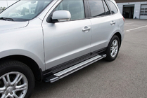 Hyundai Santa Fe 2 2006–2012 Boční nášlapy Rainbow (2 ks, hliníkové) fotografie 1