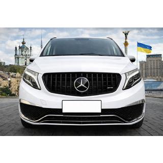 Přední maska chladiče GT Panamericana Black (2014-2019 pro V-class) Mercedes Vito/V-class W447 2014– fotografie 1