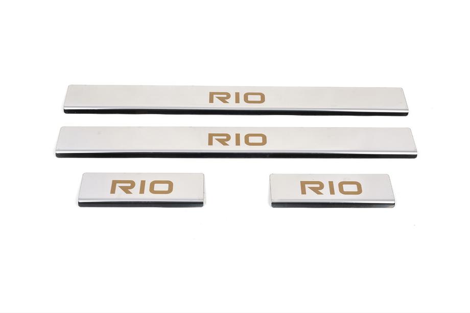 Kia Rio 2005–2011 Kryty prahů Carmos (4 ks, nerez) Image