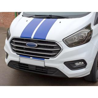 Nerezové lišty na masku chladiče 2018+ (4 ks) Ford Custom 2013–2022 fotografie 1