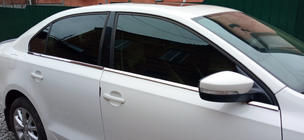 Volkswagen Jetta 2011–2018 Spodní okenní lišty (6 ks, nerez) Carmos - turecká ocel fotografie 1