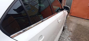 Volkswagen Jetta 2011–2018 Spodní okenní lišty (6 ks, nerez) Carmos - turecká ocel fotografie 2