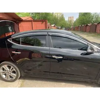 Okenní ofuky s chromovanou lištou (4 ks, Niken)