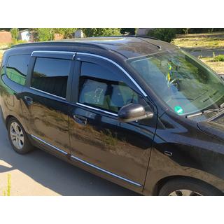 Okenní ofuky s chromovanou lištou (4 ks, Niken) Dacia Lodgy 2012–2022 fotografie 1