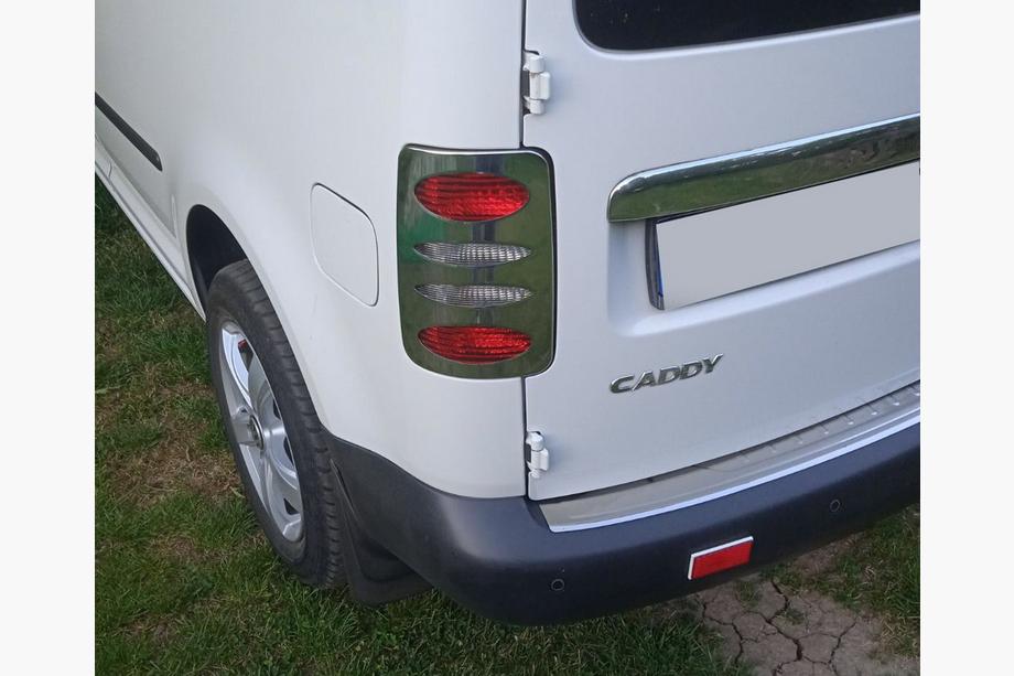 Volkswagen Caddy 2004–2010 Kryty zadních světel V2 (2 ks, nerez) Carmos - turecká ocel Image