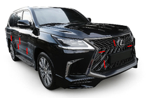 Lexus LX570/450d 2008–2022 Sada bodykitu BlackEdition (pro TRD 2016+) fotografie 1