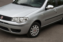 Fiat Albea 2002–2012 Chromové kryty zpětných zrcátek (2011↗, 2 ks, plast) Carmos - ABS plast fotografie 1