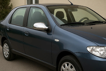 Fiat Albea 2002–2012 Chromové kryty zpětných zrcátek (2011↗, 2 ks, plast) Carmos - ABS plast fotografie 2