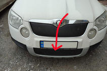 Skoda Yeti 2009–2017 Zimní kryt masky chladiče (spodní, 2009-2013) fotografie 2