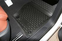 Volkswagen Touareg 2010–2018 3D gumové koberečky do interiéru (4 ks, Novline) pro dvouzónovou klimatizaci fotografie 4