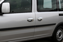 Opel Combo 2002–2012 Nerezové kryty dveřních klik s rámečkem (3 dveře) fotografie 1
