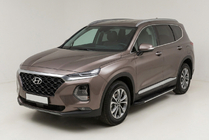 Hyundai Santa Fe 4 2018–2023 Boční prahy Bosphore Grey (2 ks, hliník) fotografie 1