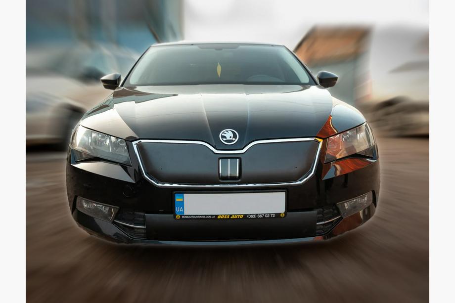 Skoda Superb 2015–2024 Zimní clona masky chladiče (2015-2019, horní) Matná Image