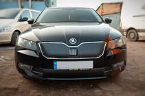 Skoda Superb 2015–2024 Zimní clona do masky chladiče (2015-2019, spodní) Lesklá fotografie 2