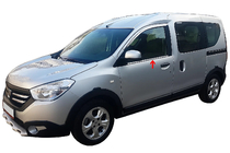 Renault Dokker 2013–2022 Ozdobné lišty oken (2 ks, nerez) Carmos - turecká ocel fotografie 1