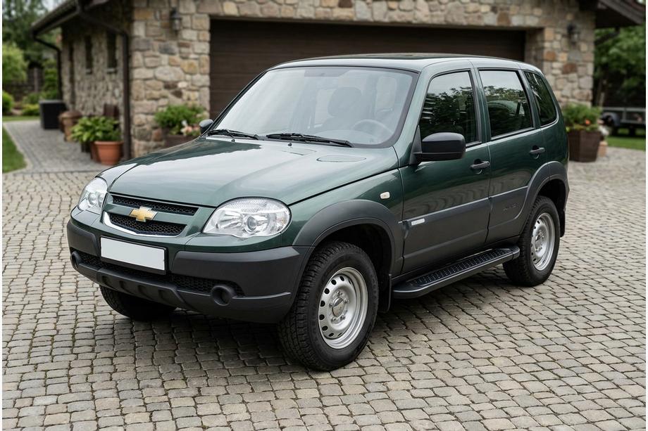 Chevrolet Niva 1998–2020 Boční nášlapy Allmond Black (2 ks, hliník) Image