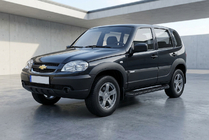 Chevrolet Niva 1998–2020 Boční nášlapy Tayga Black (2 ks, hliník) fotografie 1