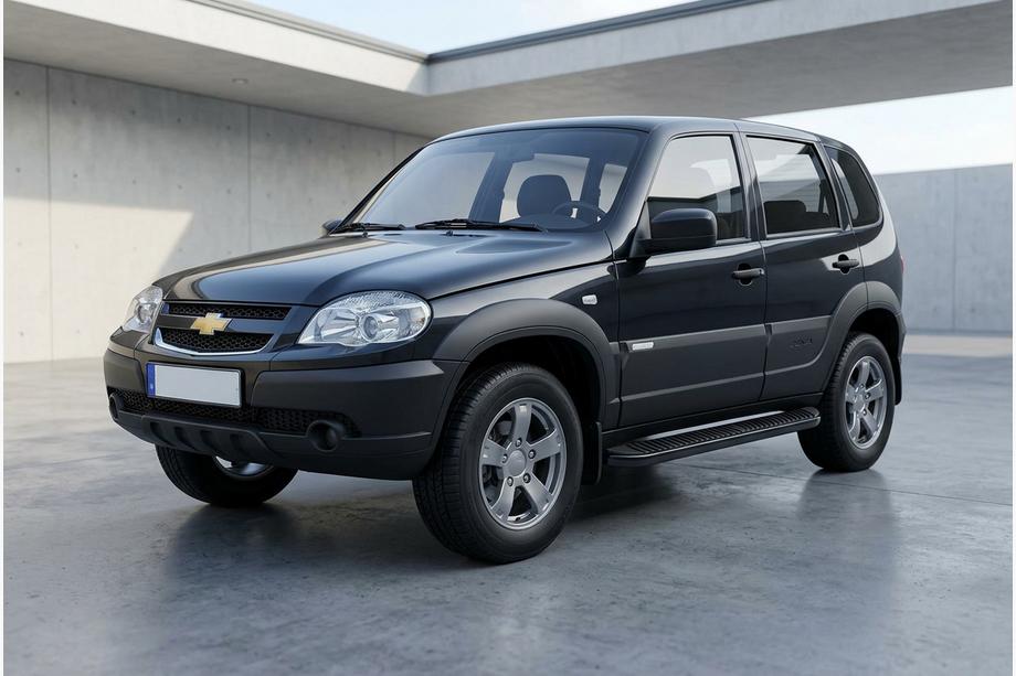 Chevrolet Niva 1998–2020 Boční nášlapy Tayga Black (2 ks, hliník) Image