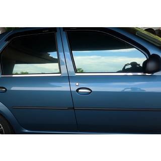 Nerezové okenní lišty (4 ks) Renault Logan I 2005–2008 fotografie 1