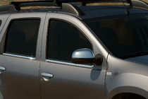 Dacia Duster 2008–2018 Chromové kryty zrcátek varianta 1 (2 ks, nerez) Carmos - turecká ocel fotografie 1