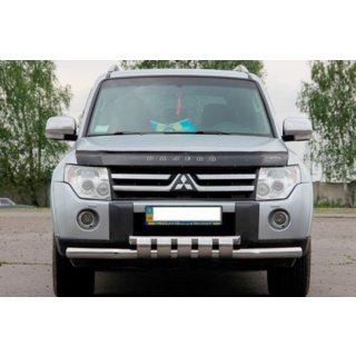 Přední ochranný rám ST015-13 (nerez) Mitsubishi Pajero Wagon IV 2006–2021 fotografie 1