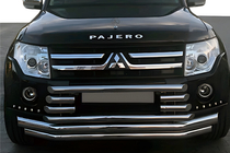 Mitsubishi Pajero Wagon IV 2006–2021 Přední ochranný rám ST015-9 (nerez) fotografie 1