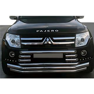 Přední ochranný rám ST015-9 (nerez) Mitsubishi Pajero Wagon IV 2006–2021
