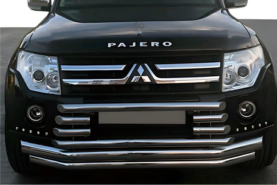 Mitsubishi Pajero Wagon IV 2006–2021 Přední ochranný rám ST015-9 (nerez) Image